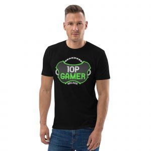10p Gamer Arcade Organic T-Shirt – Retro Logo Edition